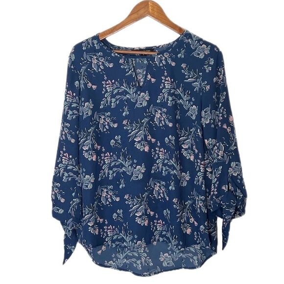 41 Hawthorn Taryn Floral Tie Sleeve Blouse Top - Picture 2 of 7